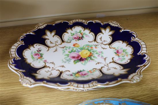 A Sevres style dish and a part dessert service